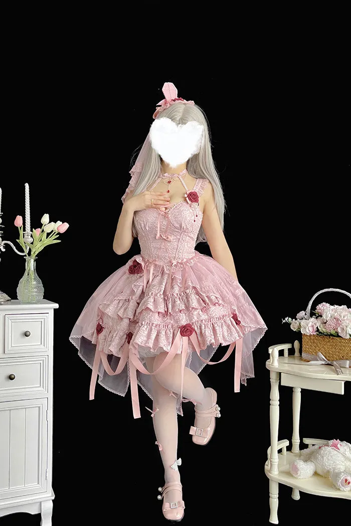 Alice Girl~Gothic Lolita SK Set~Blood Rose Skirt and Corset