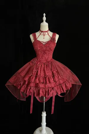 Alice Girl~Gothic Lolita SK Set~Blood Rose Skirt and Corset