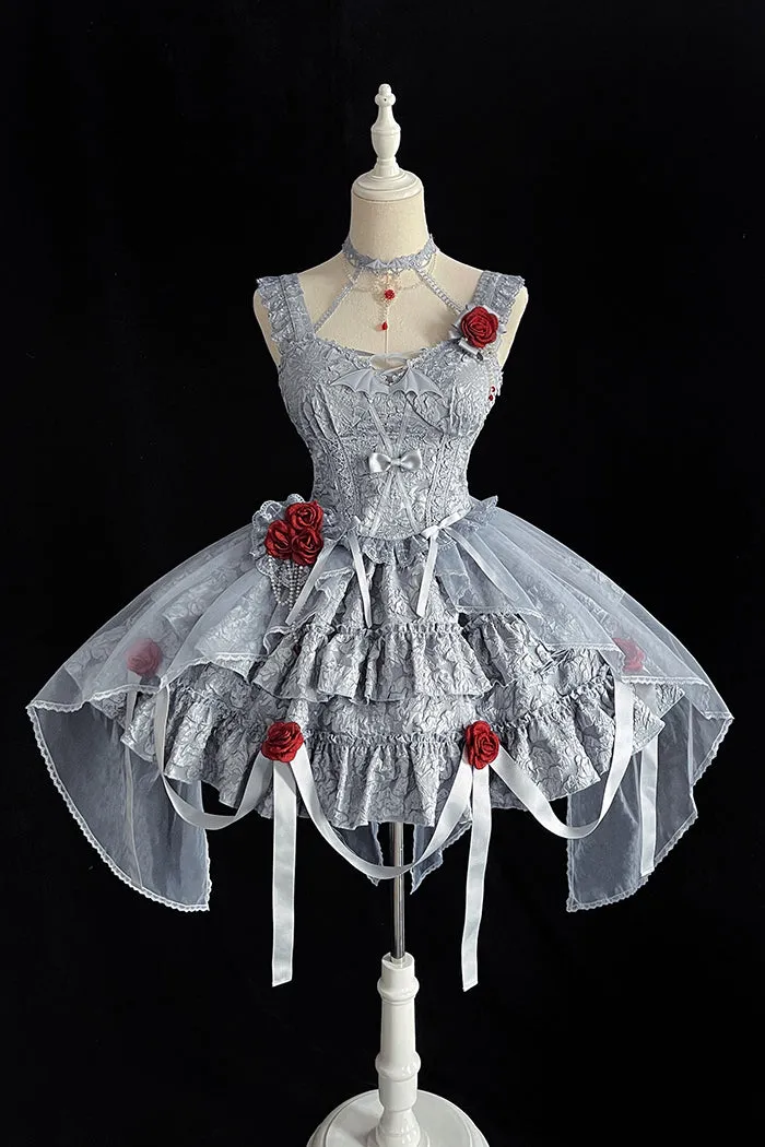 Alice Girl~Gothic Lolita SK Set~Blood Rose Skirt and Corset