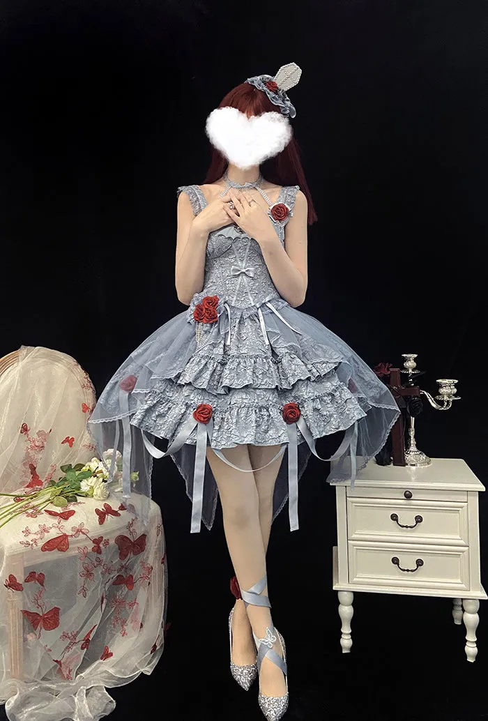 Alice Girl~Gothic Lolita SK Set~Blood Rose Skirt and Corset