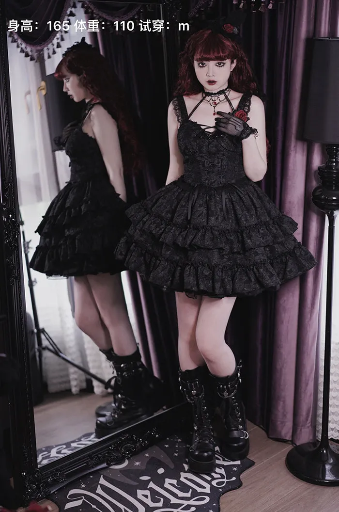 Alice Girl~Gothic Lolita SK Set~Blood Rose Skirt and Corset