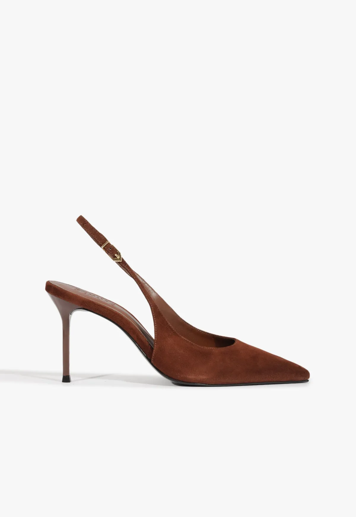 Alicia Sling Suede Pump Shock Guard Minimalist Aesthetic Design