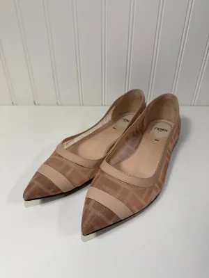 Cotton Touch Shoes Luxury Designer By Fendi In Beige, Size: 6.5