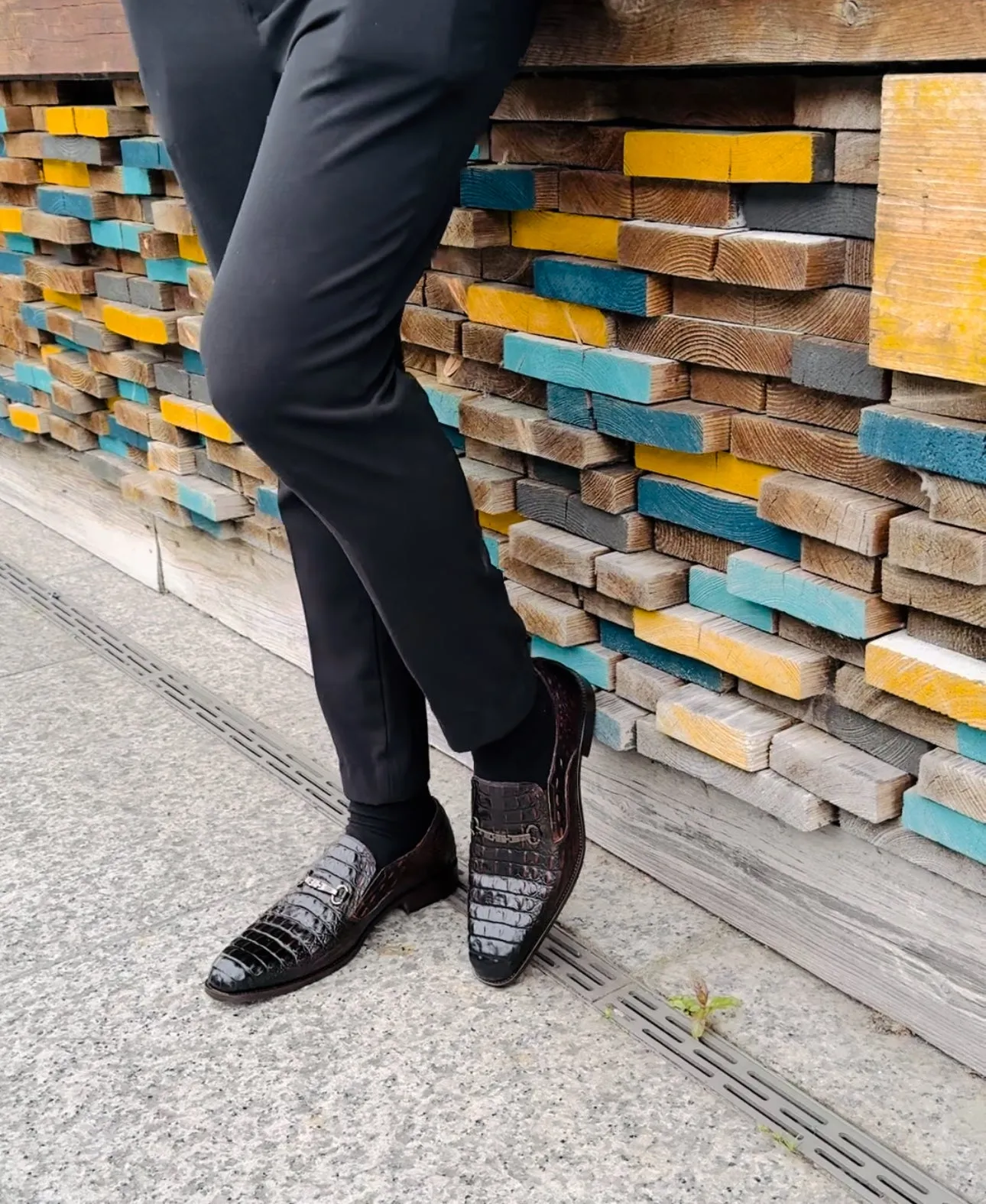 Alligator Loafer - Chocolate