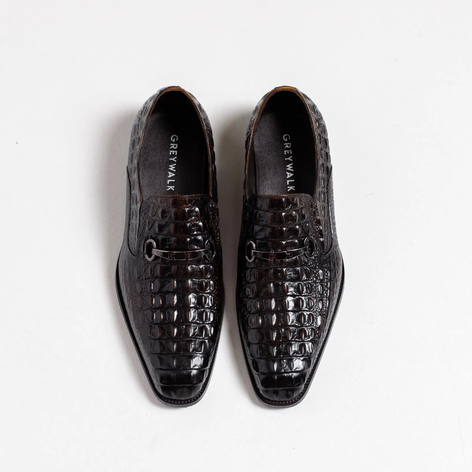 Alligator Loafer - Chocolate