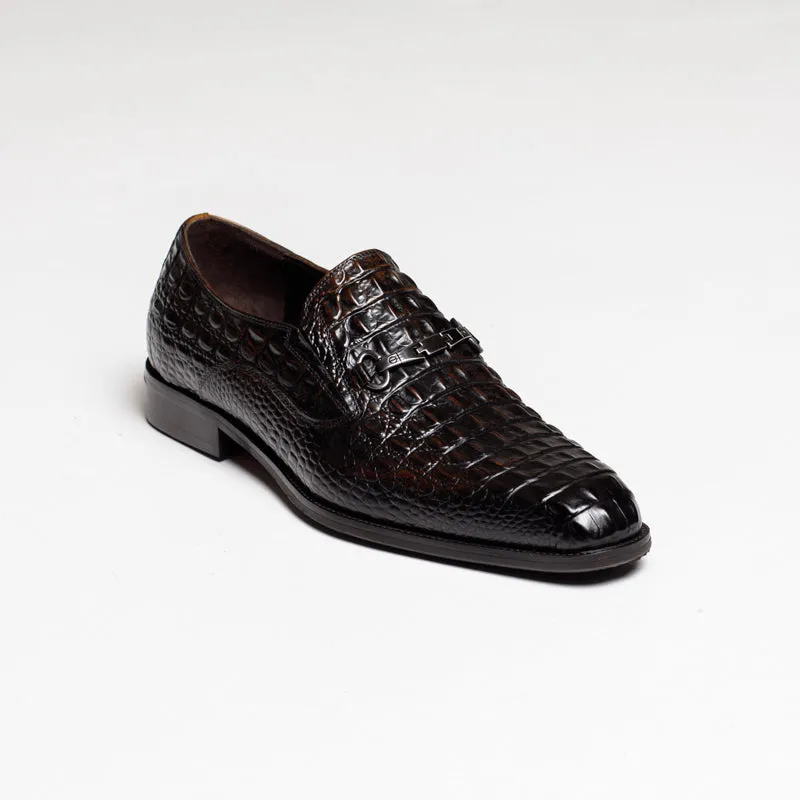 Alligator Loafer - Chocolate