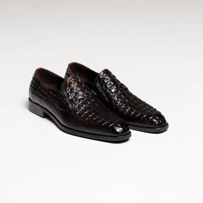 Alligator Loafer - Chocolate
