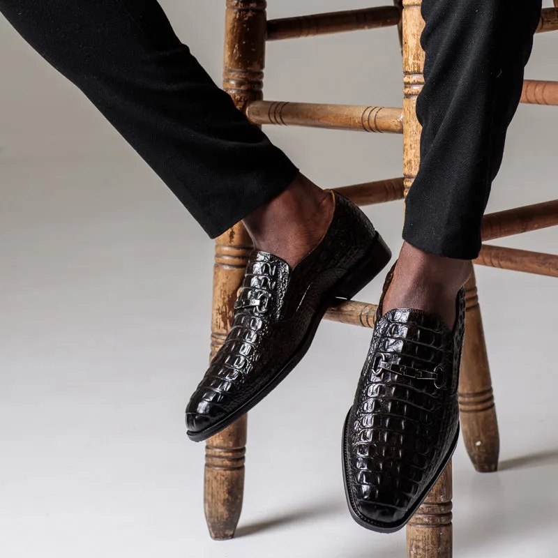 Alligator Loafer - Chocolate