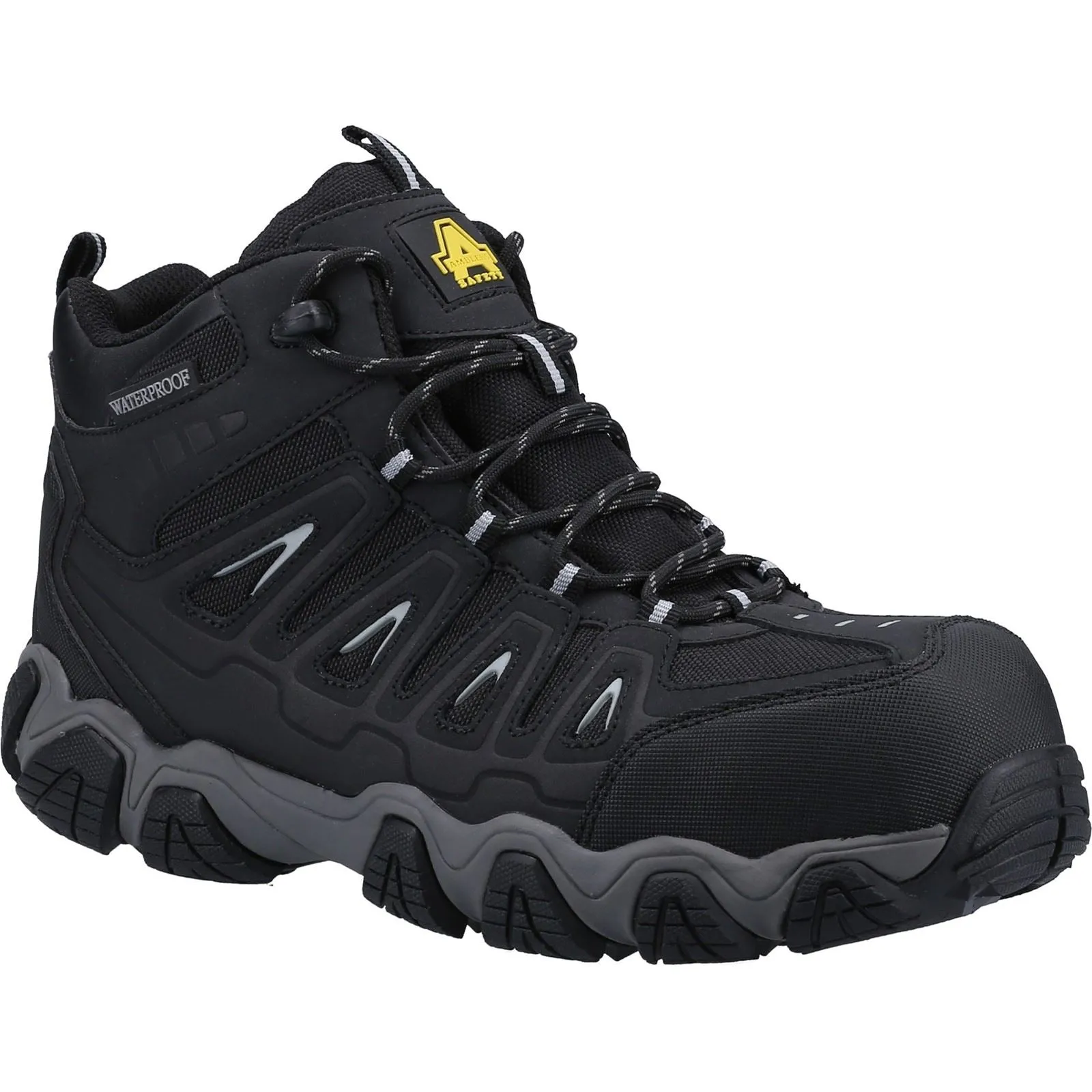 Amblers Safety AS801 Rockingham Black Crazy Horse Action Leather Male Waterproof Safety Footwear