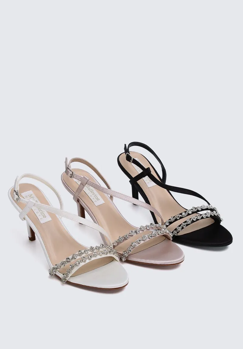 Angeline Comfy Heels In Ivory