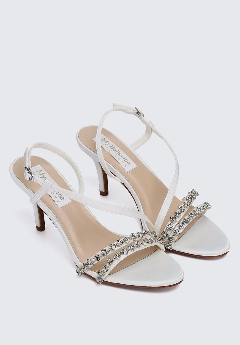 Angeline Comfy Heels In Ivory