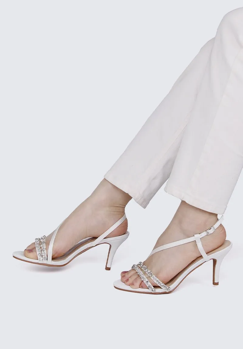 Angeline Comfy Heels In Ivory
