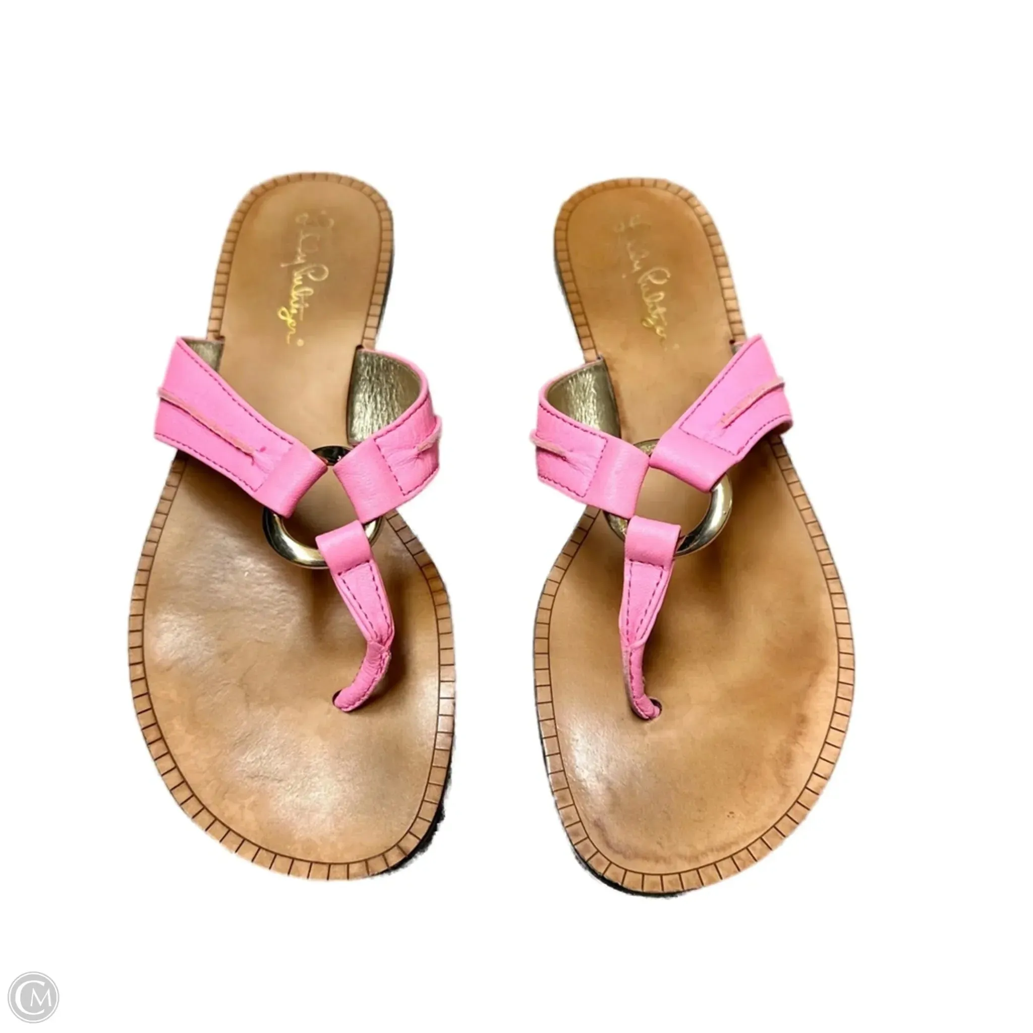 Sandals Designer By Lilly Pulitzer In Pink, Size: 7.5 All Day Beach Walk Durable Build Airport Travel