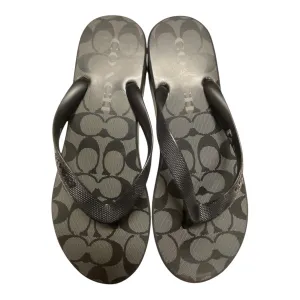 Sandals Designer By Coach In Black, Size:10 Black Edge Tech Glow