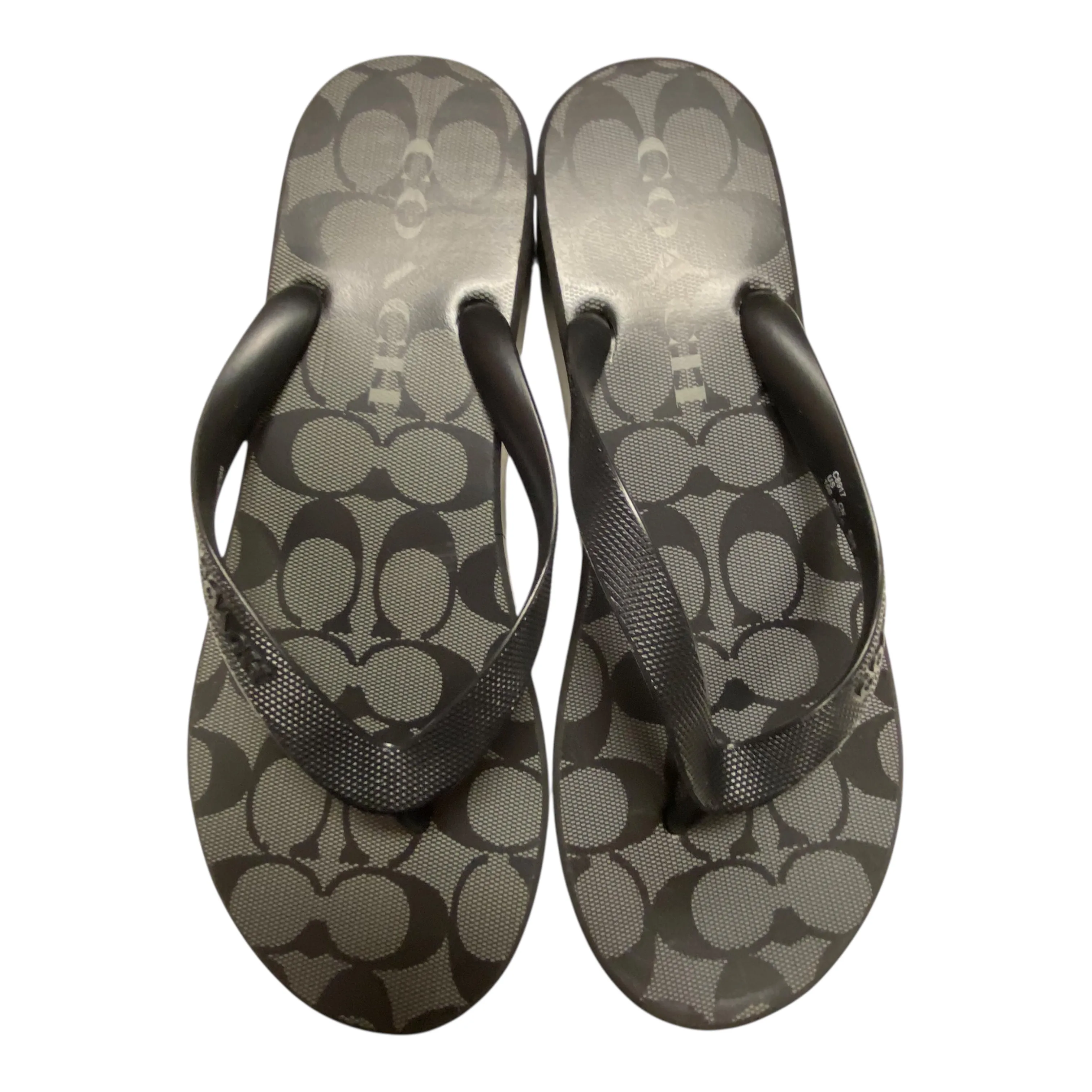 Sandals Designer By Coach In Black, Size:10 Black Edge Tech Glow