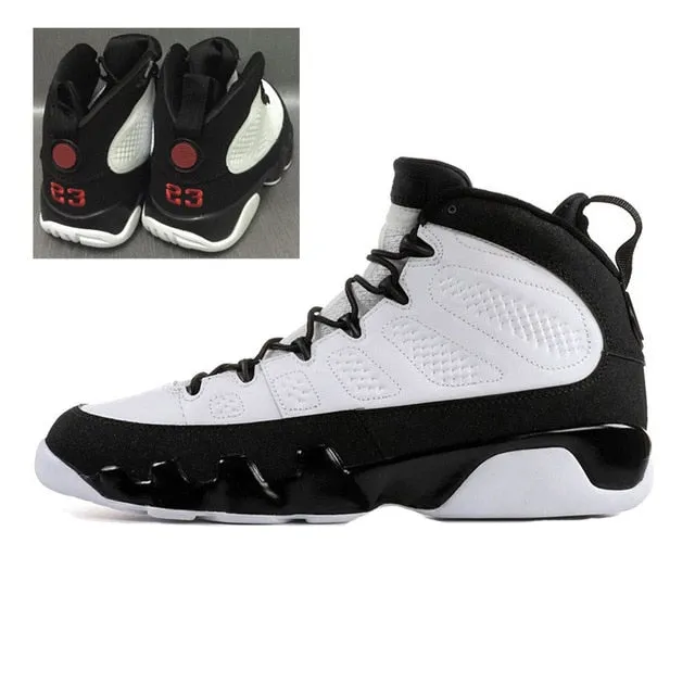 Authentic Air 9 High Gym Red Men Basketball Sneakers Breathable Air 9 Obsidian size 40-47