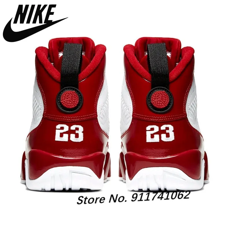Authentic Air 9 High Gym Red Men Basketball Sneakers Breathable Air 9 Obsidian size 40-47