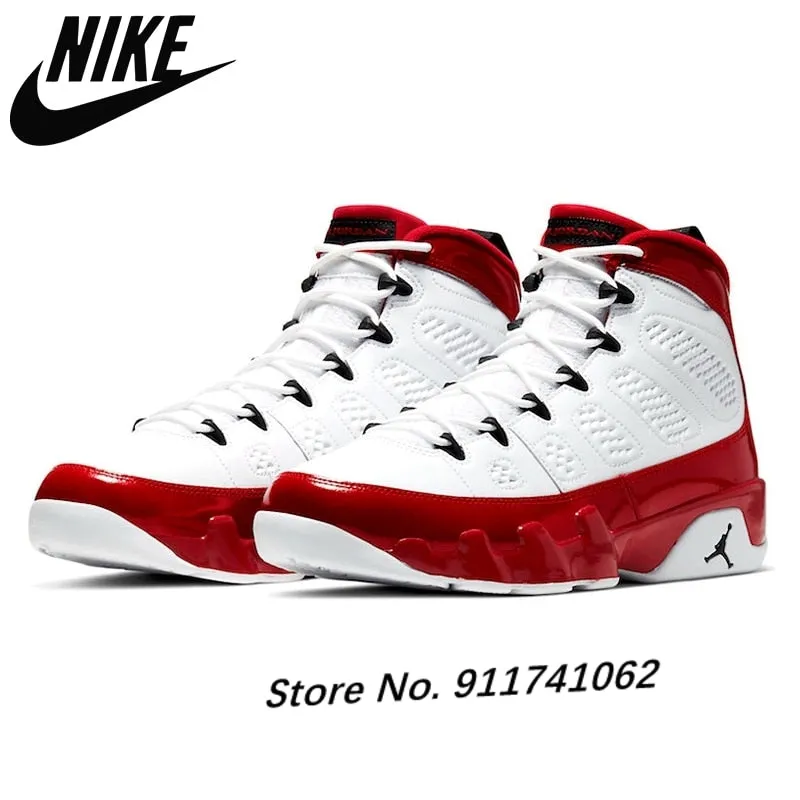 Authentic Air 9 High Gym Red Men Basketball Sneakers Breathable Air 9 Obsidian size 40-47