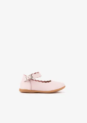 Baby's Pink Waves Washable Leather Mary Janes