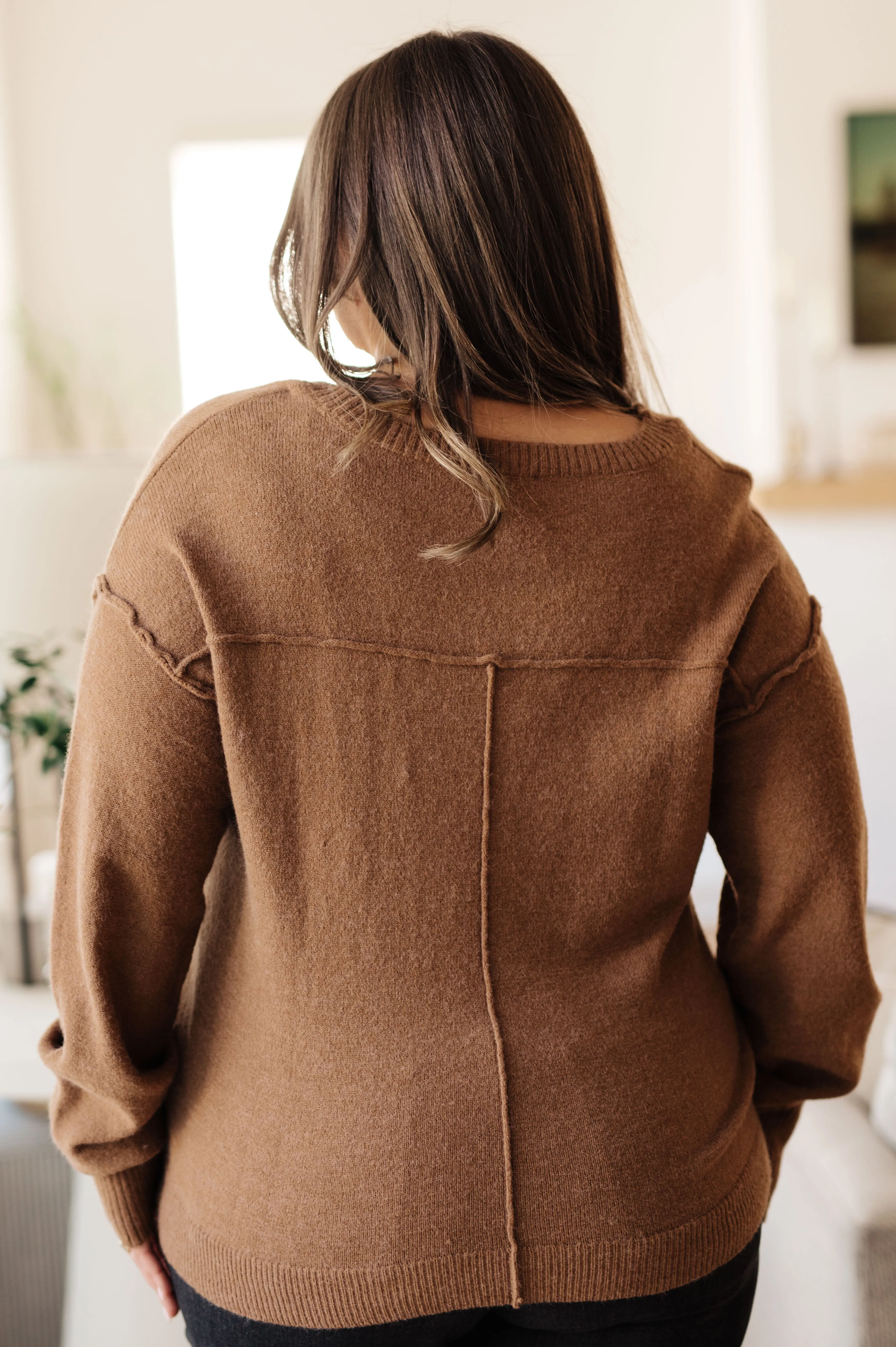 Back to Life V-Neck Sweater in Mocha - 10/20/2023