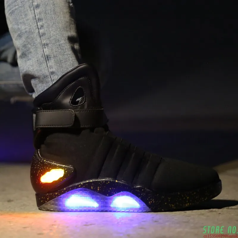 Back To The Future Marty McFly Sneakers Shoes LED Light Glow