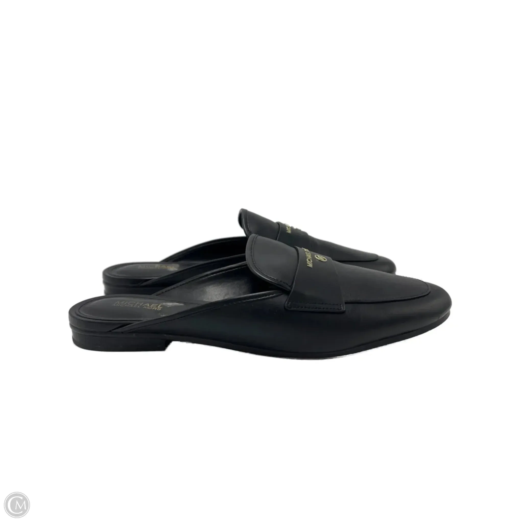 Natural Fiber Lining Shoes Designer By Michael Kors In Black, Size: 8