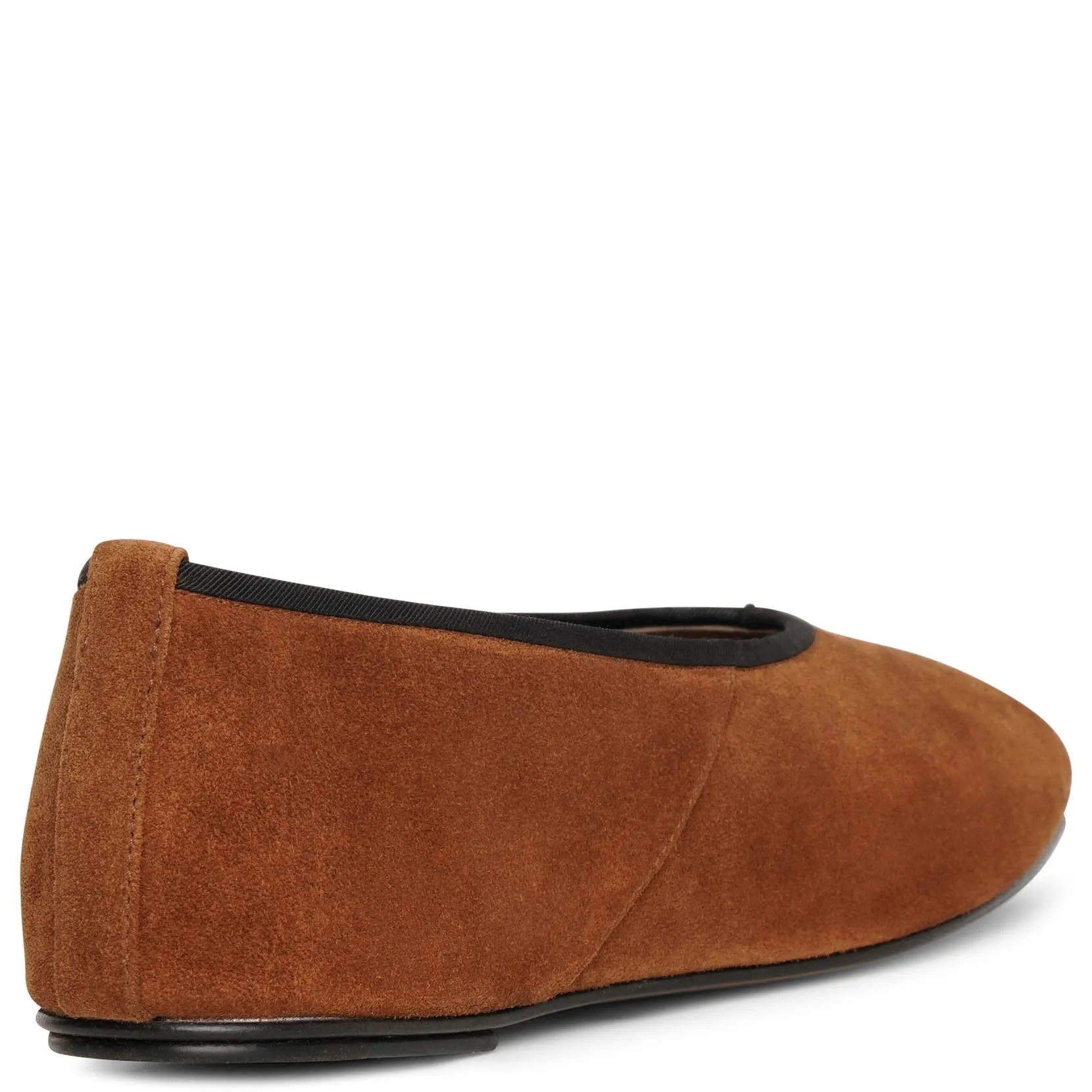 Ballet slipper brown suede