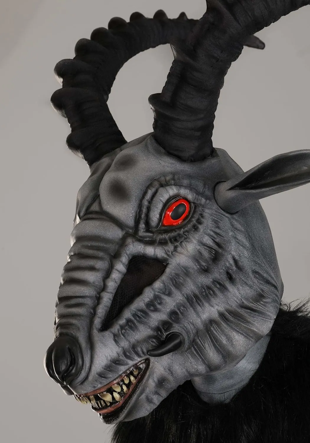 Baphomet Adult Costume For Men, Goat Outfit Stretch Knit Baphomet, With Hook & Loop Fastener And Printed Muscles