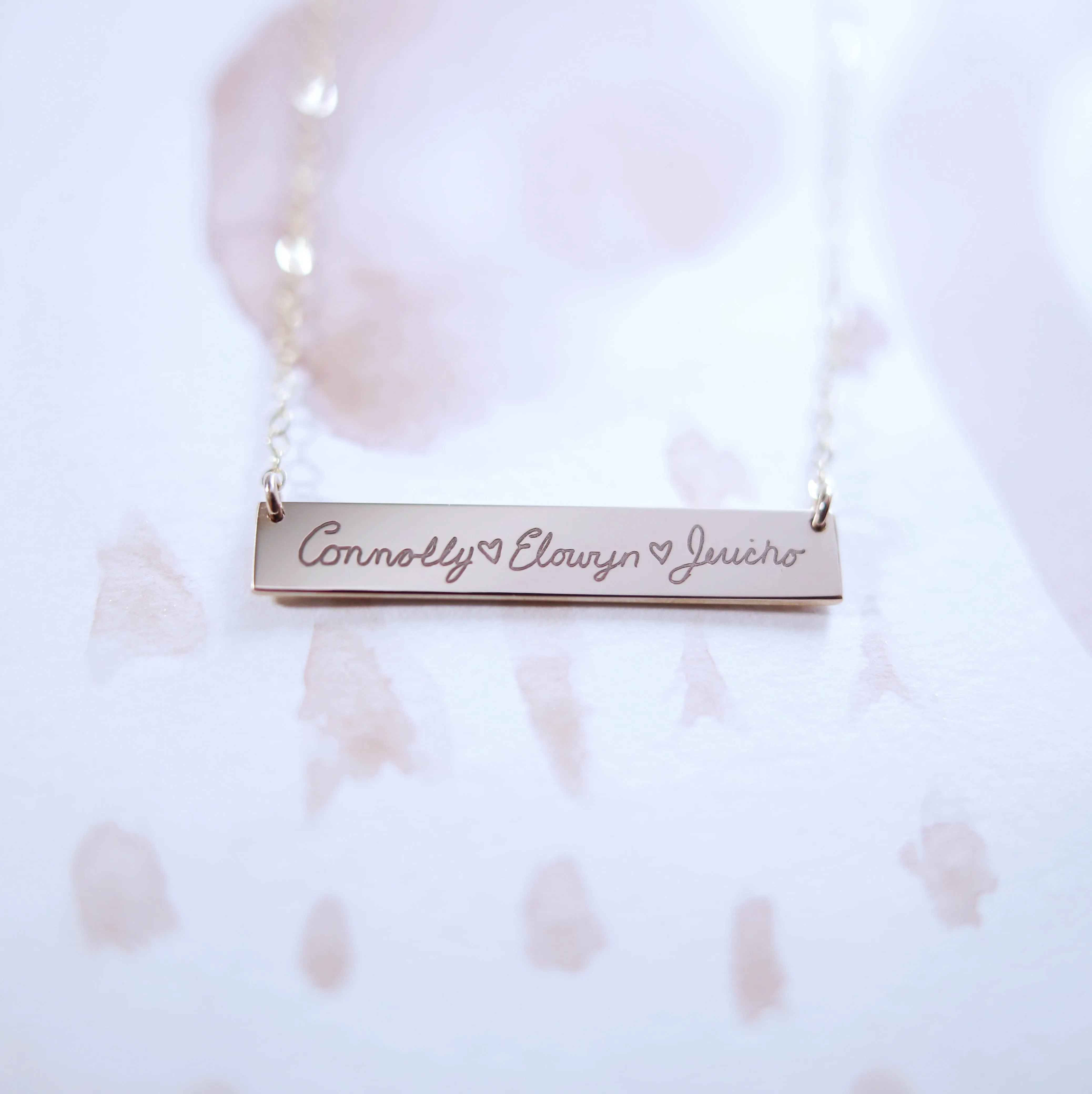 Bar Necklace  • CUSTOM UPLOAD •