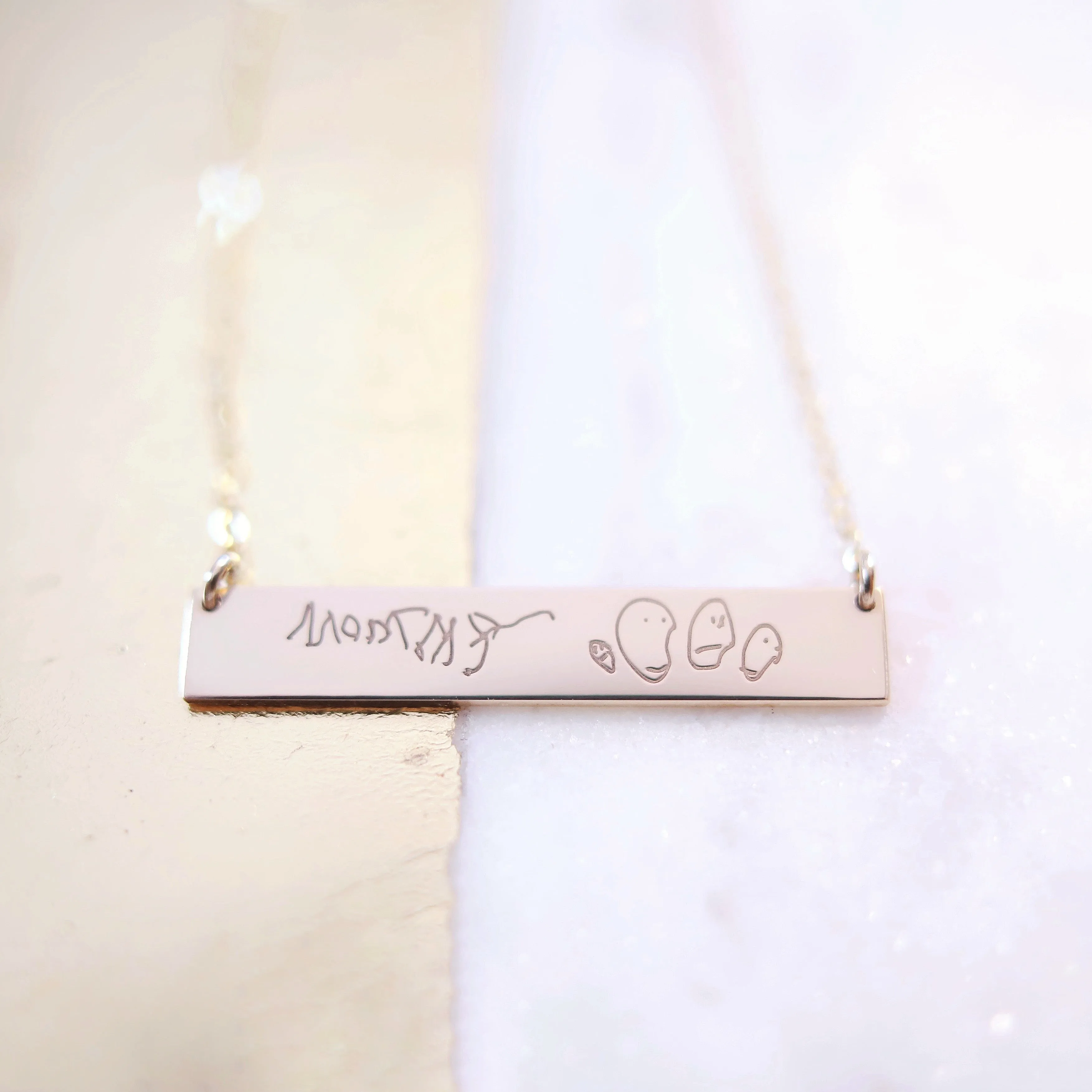 Bar Necklace  • CUSTOM UPLOAD •