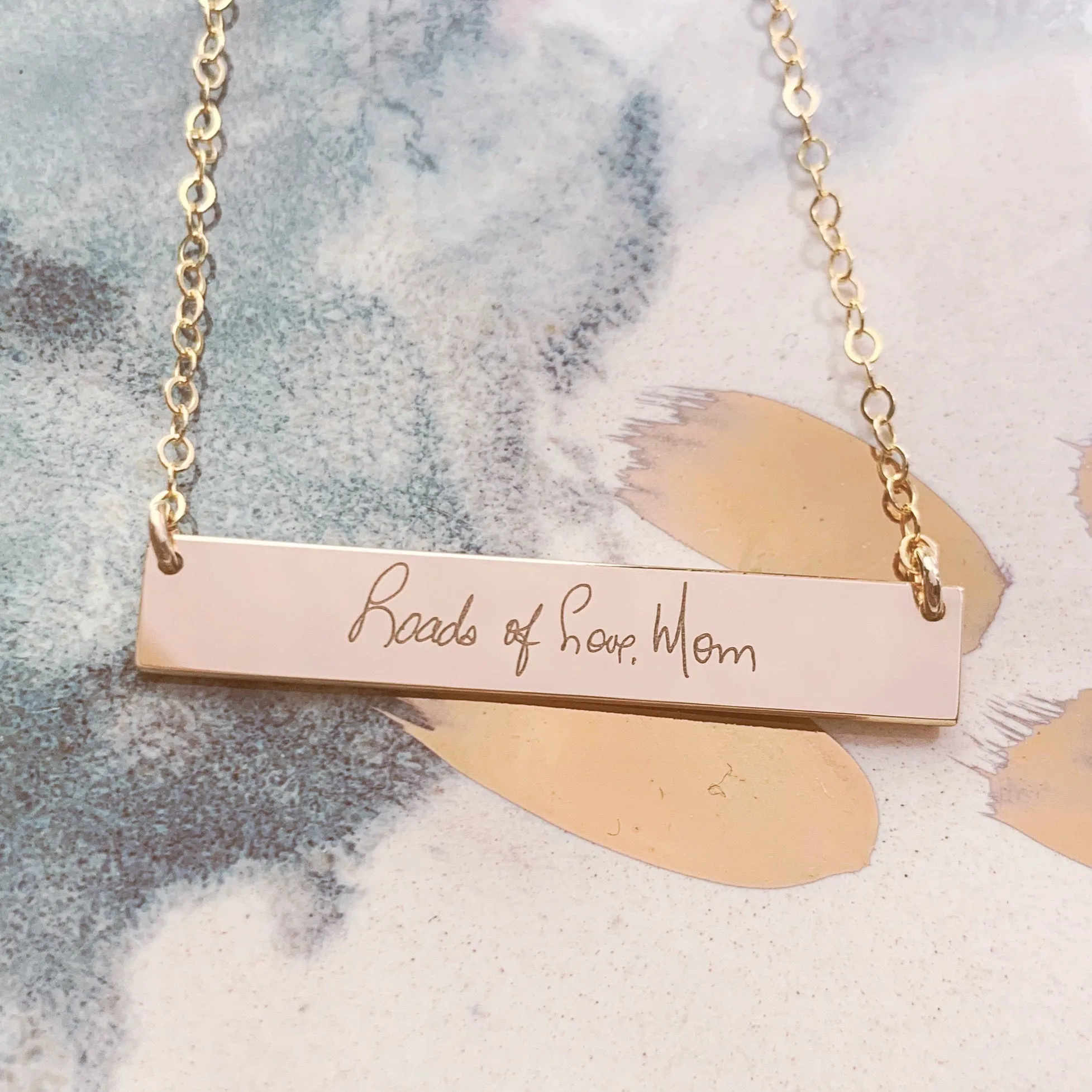 Bar Necklace  • CUSTOM UPLOAD •