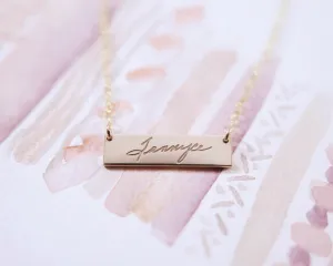 Bar Necklace  • CUSTOM UPLOAD •