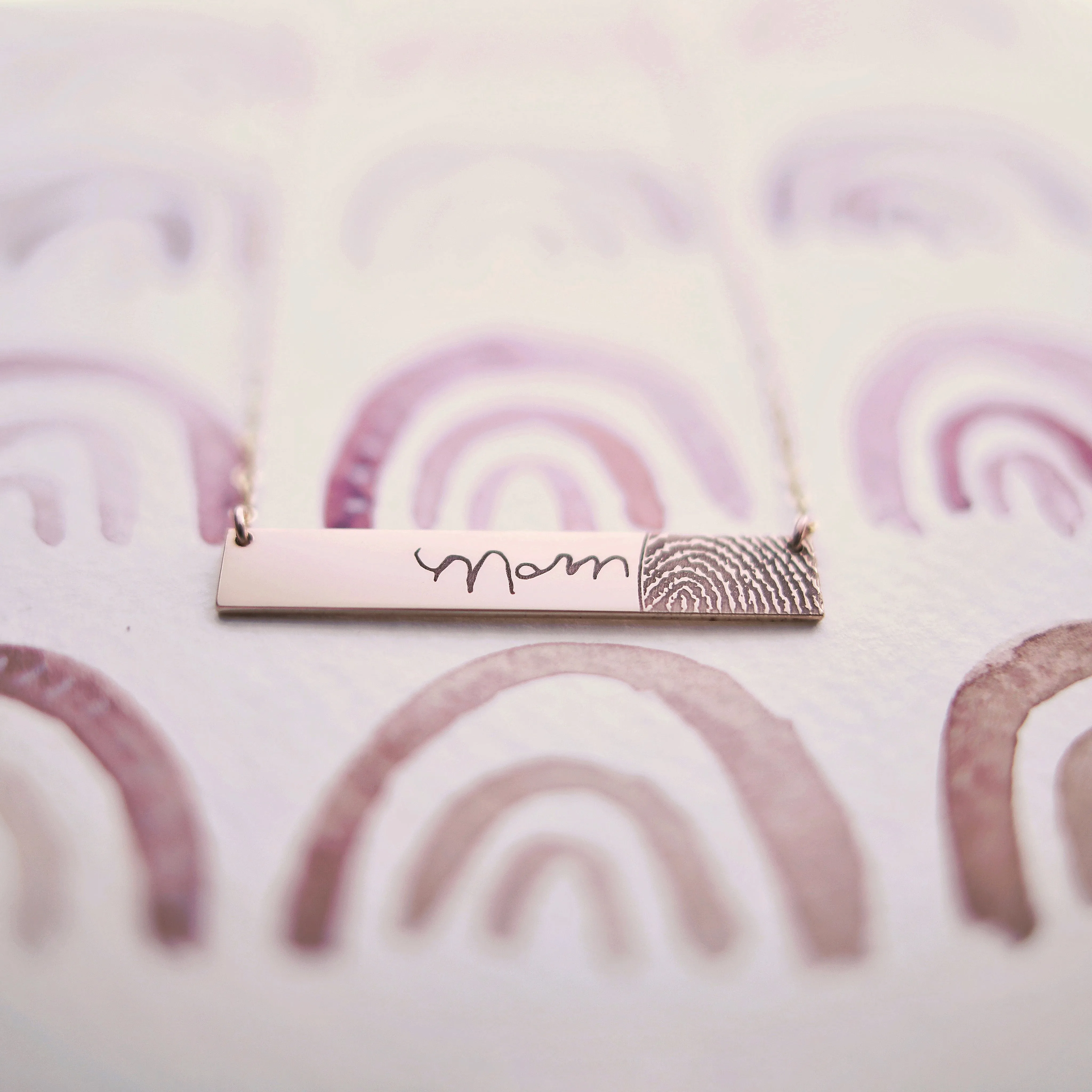 Bar Necklace  • CUSTOM UPLOAD •