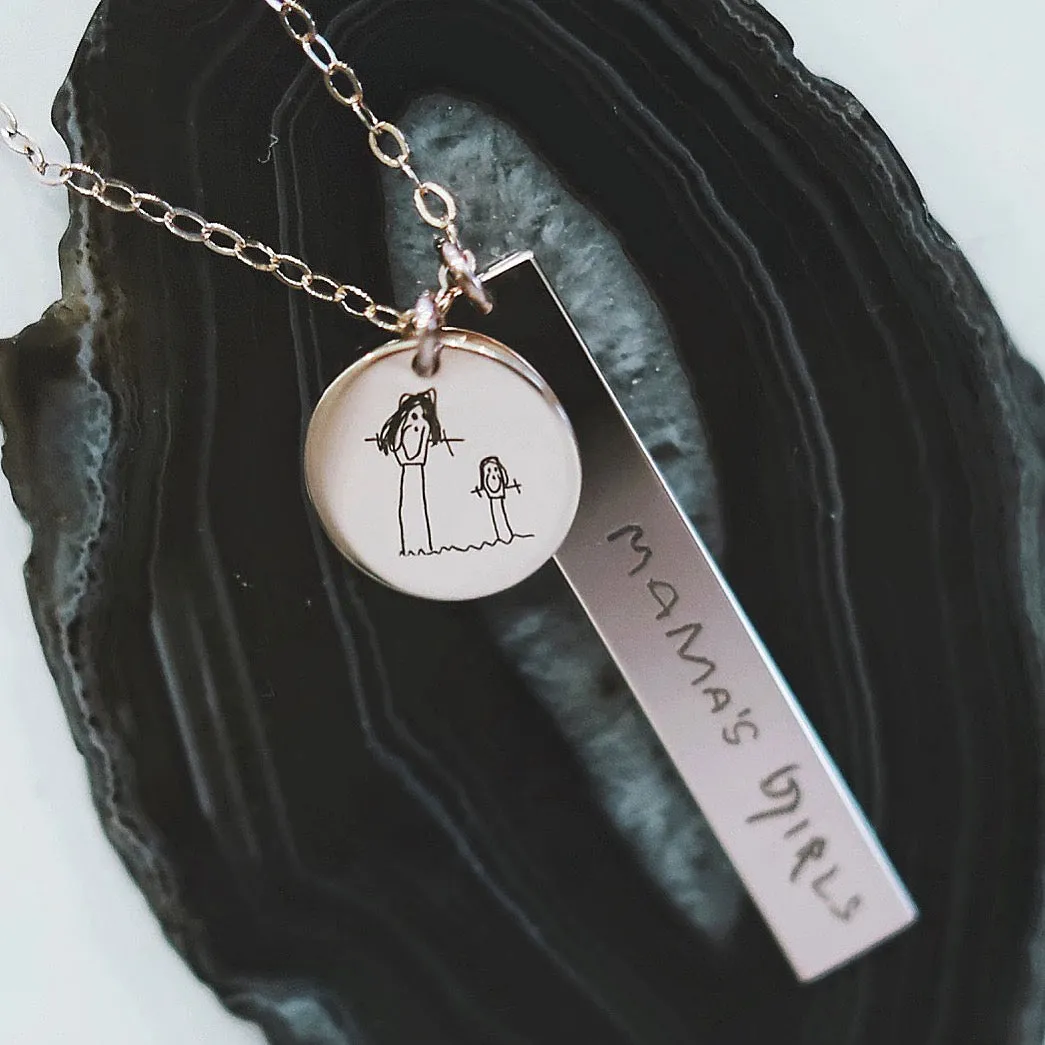 Bar Necklace  • CUSTOM UPLOAD •