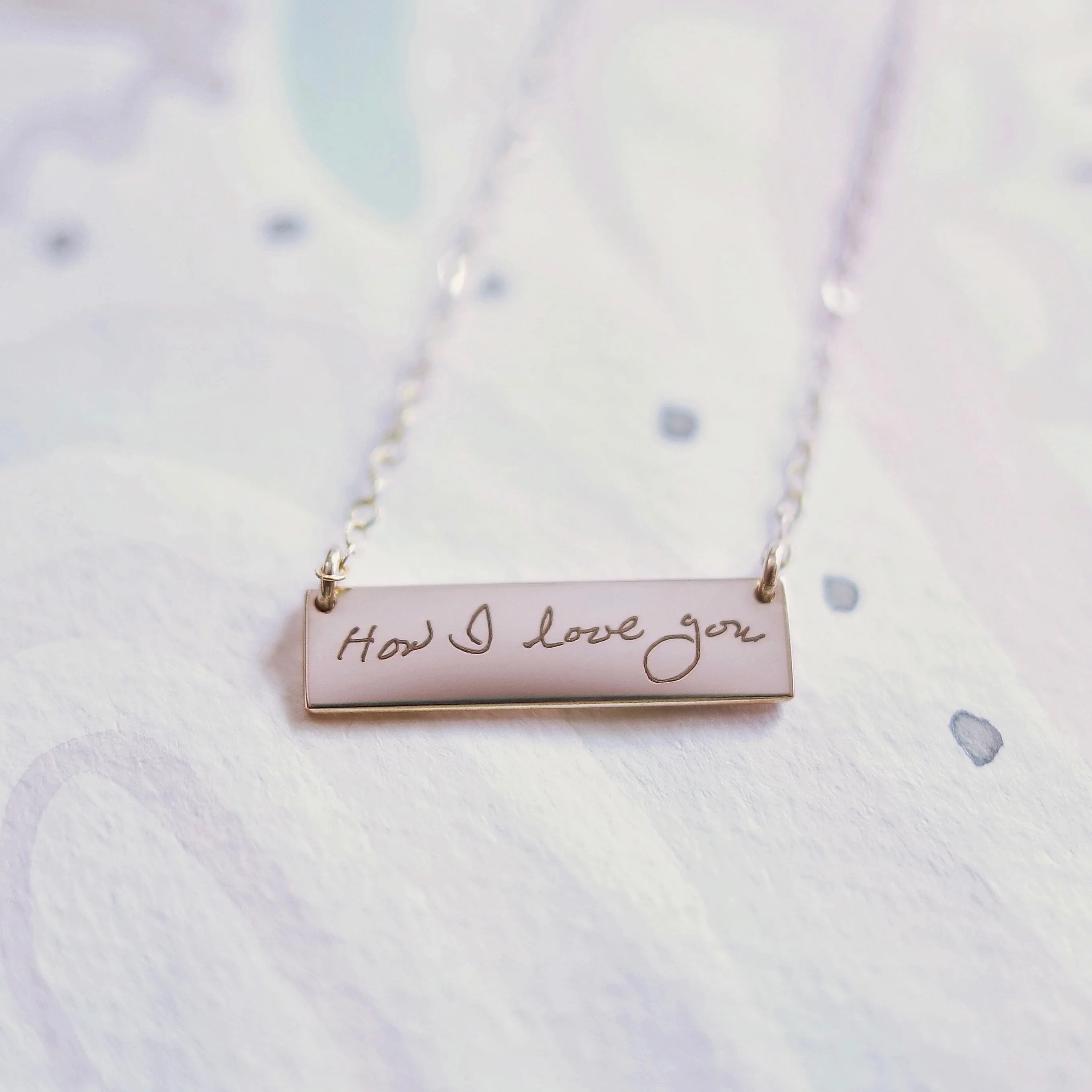 Bar Necklace  • CUSTOM UPLOAD •