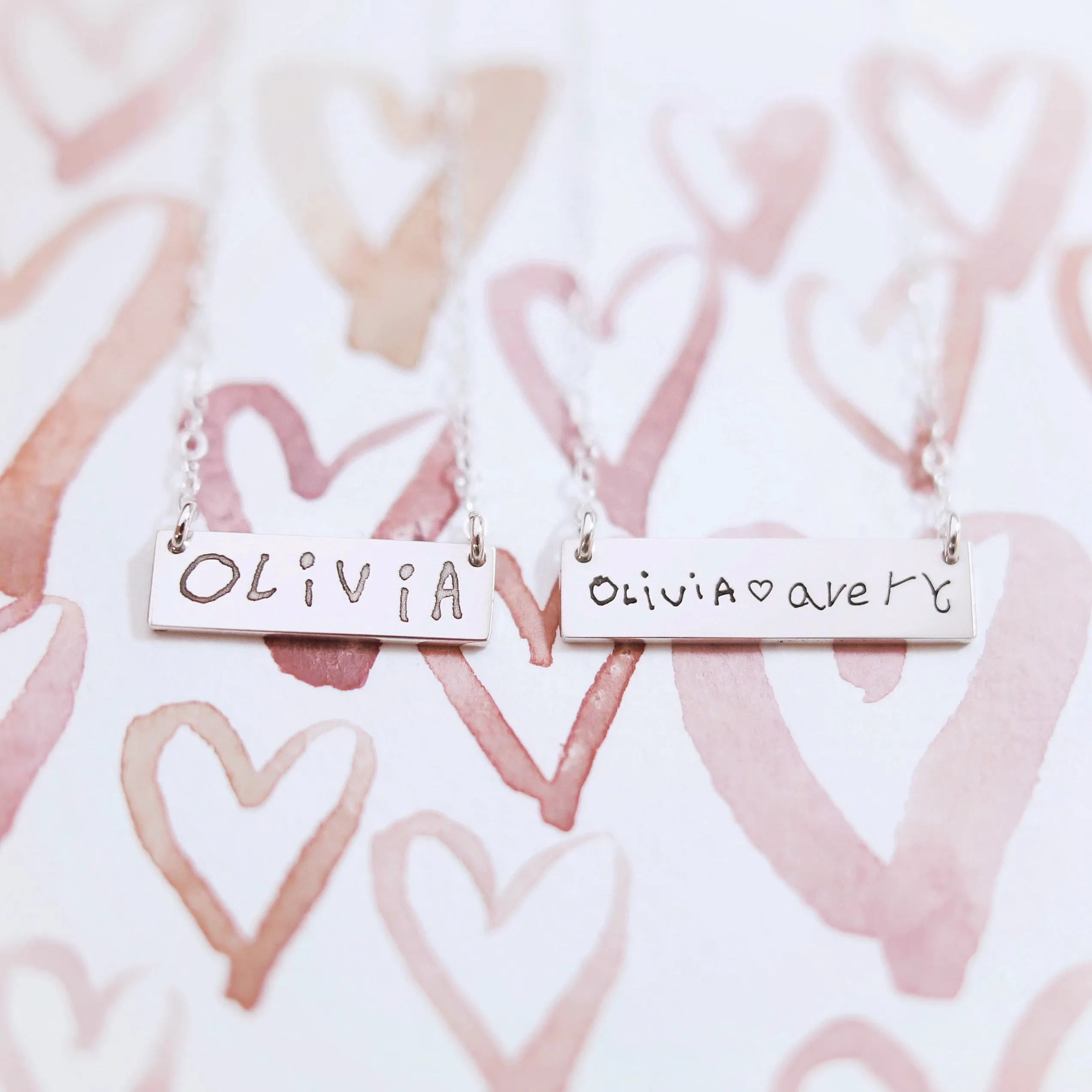 Bar Necklace  • CUSTOM UPLOAD •