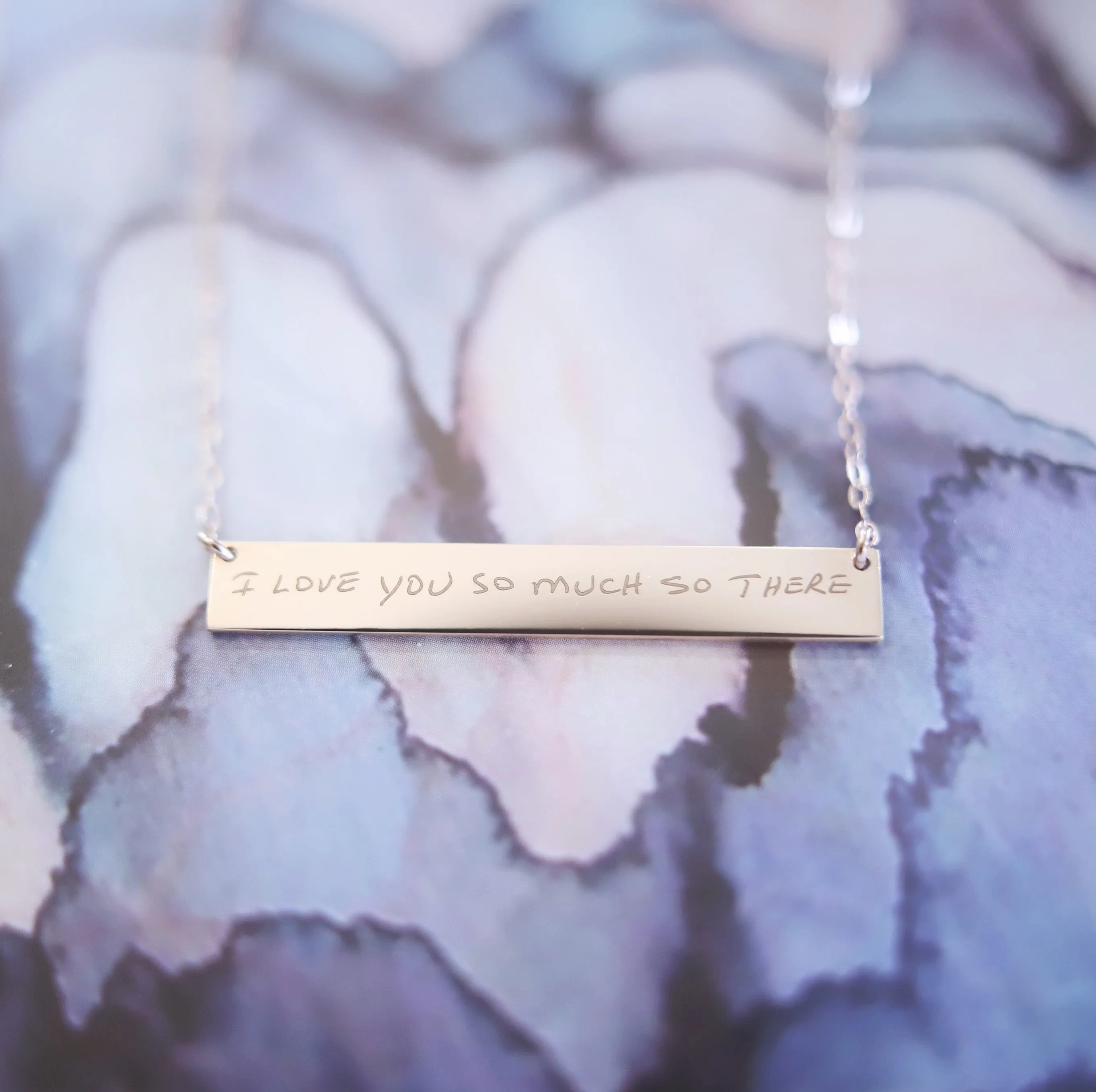 Bar Necklace  • CUSTOM UPLOAD •