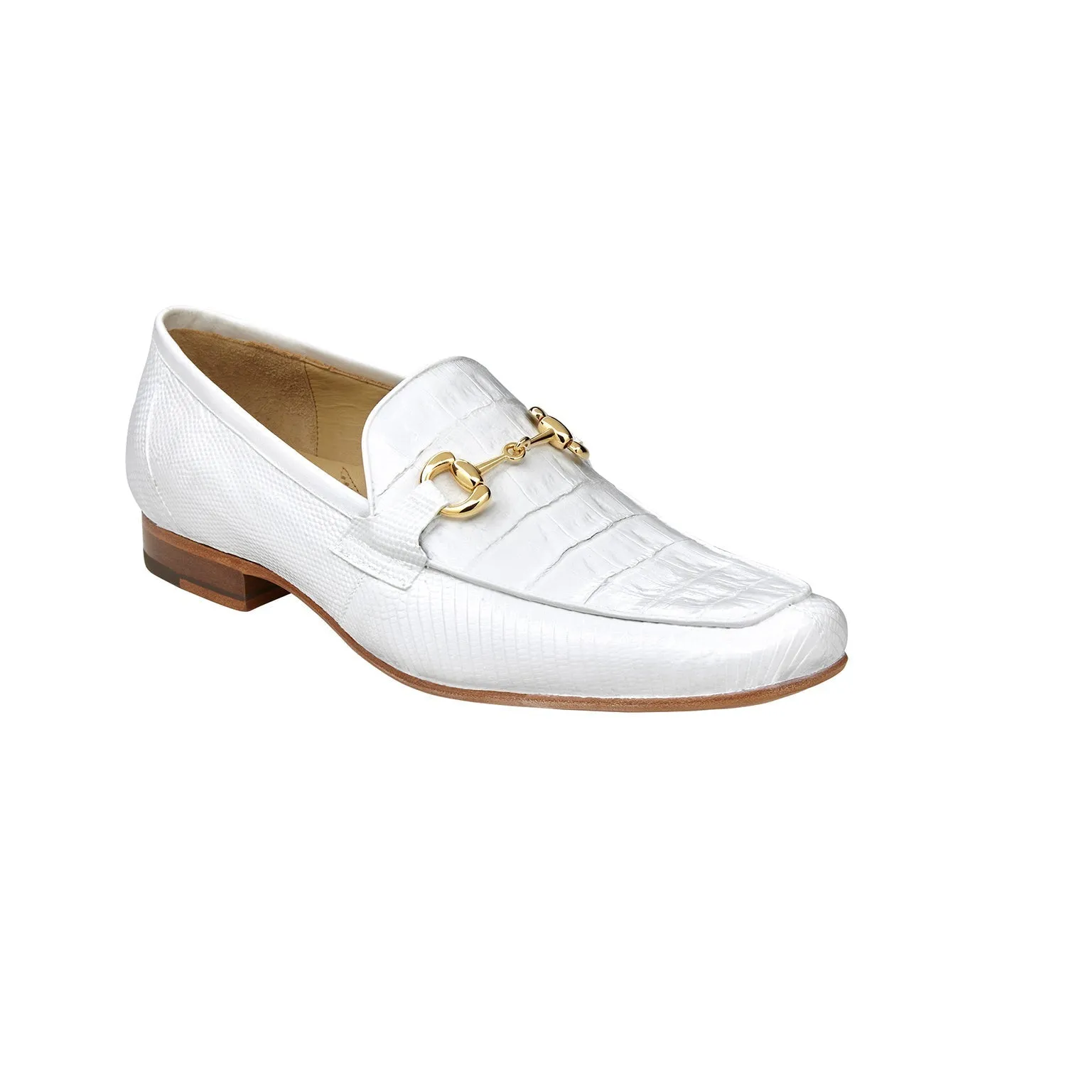 Belvedere Udine 1030 Men's Shoes Exotic Caiman Crocodile / Lizard Horse-bit Loafer (BV3182)