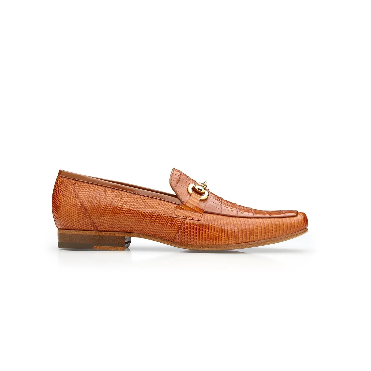 Belvedere Udine 1030 Men's Shoes Exotic Caiman Crocodile / Lizard Horse-bit Loafer (BV3182)