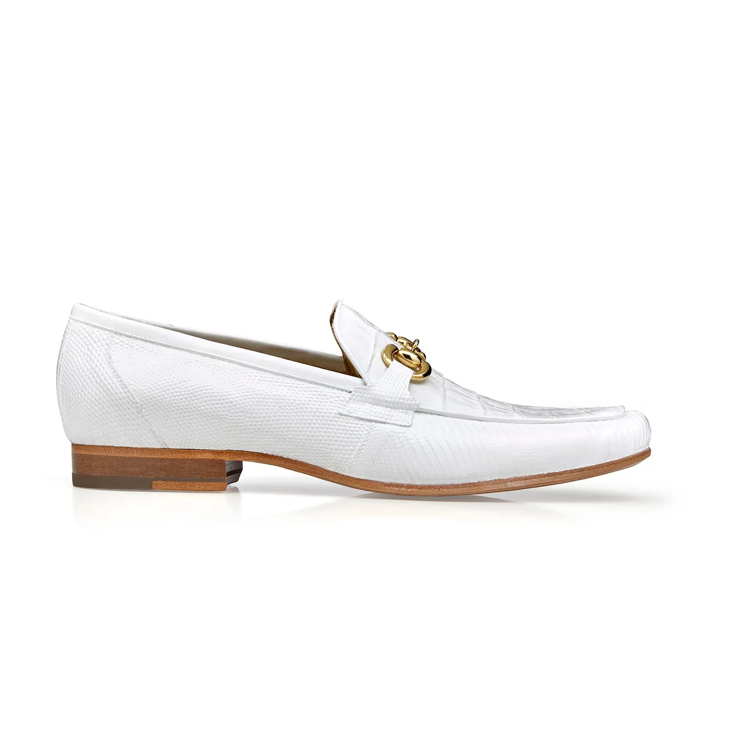 Belvedere Udine 1030 Men's Shoes Exotic Caiman Crocodile / Lizard Horse-bit Loafer (BV3182)