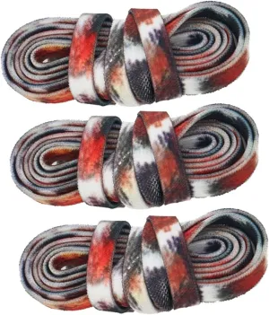 BESPORTBLE 3-pack Polyester Girls Shoelaces Graffiti Printed Shoe Strings for Sports Sneakers 120cm/140cm/160cm Bright Colorful Laces for Boys and Girls Shoes