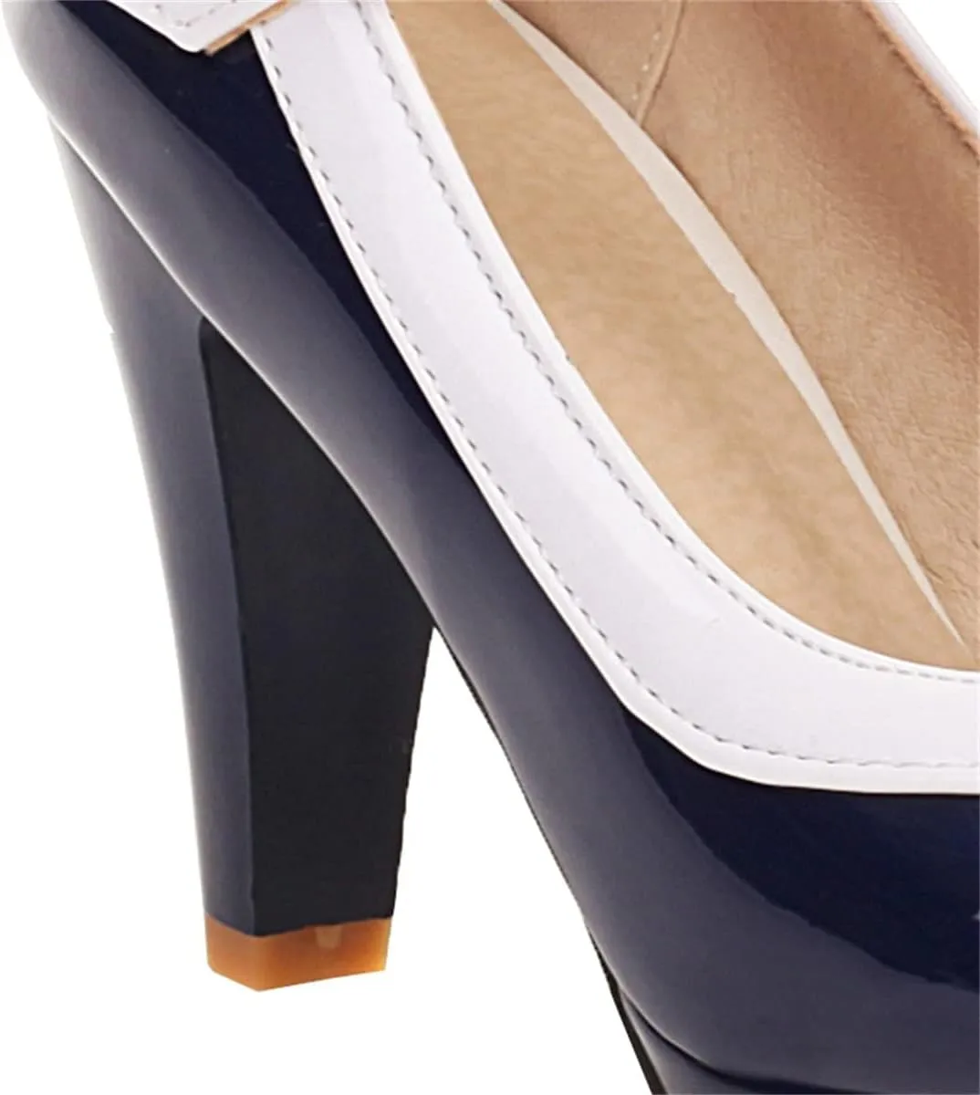 Betastella Women's Cute Platform Cosplay Shoes Mary Janes Chunky Heel Cross Ankle Strap Pumps with Bows