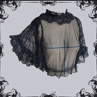 (BFM)Lingxi Lolita~Bone island Gothic Lolita Corset Goth Blouse Skirt Set