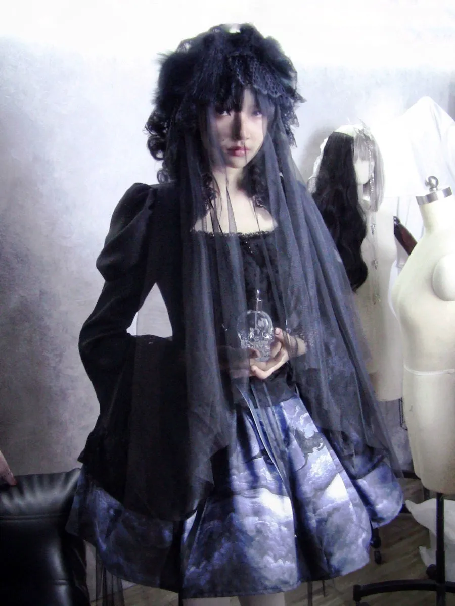 (BFM)MUSEUM~Endless Road Lucifer Gothic Dress in Black and White Color