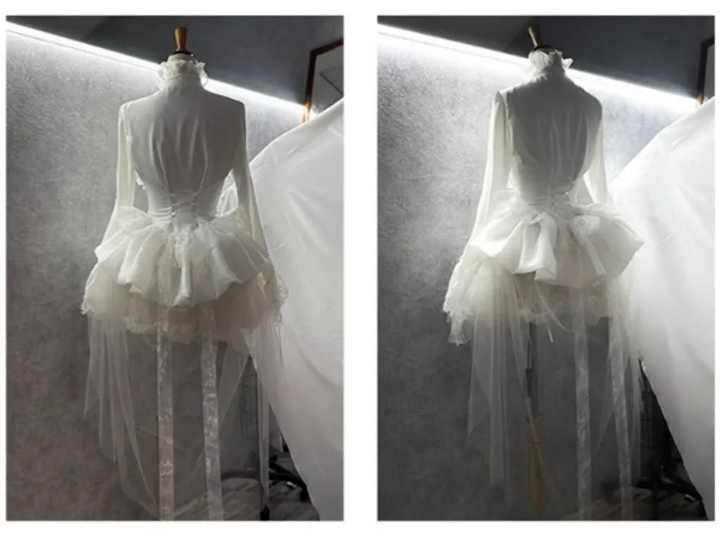 (BFM)MUSEUM~Endless Road Lucifer Gothic Dress in Black and White Color