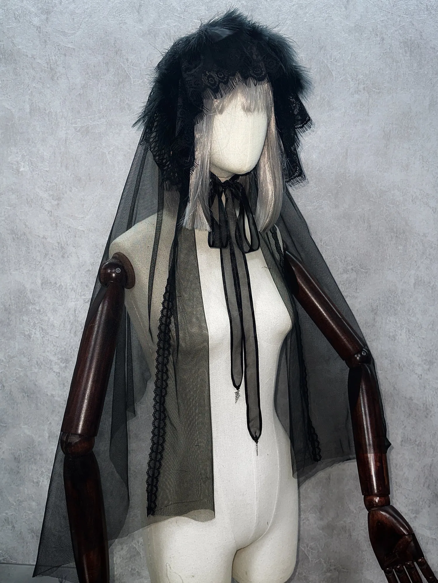 (BFM)MUSEUM~Endless Road Lucifer Gothic Dress in Black and White Color