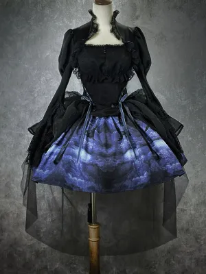 (BFM)MUSEUM~Endless Road Lucifer Gothic Dress in Black and White Color