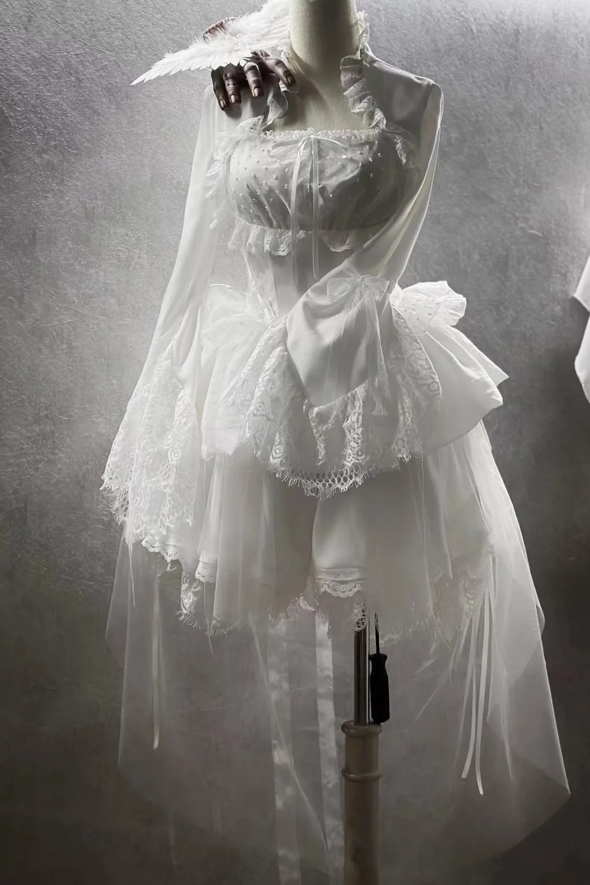 (BFM)MUSEUM~Endless Road Lucifer Gothic Dress in Black and White Color