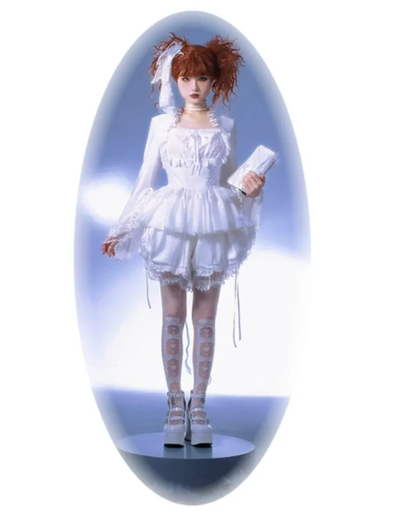 (BFM)MUSEUM~Endless Road Lucifer Gothic Dress in Black and White Color