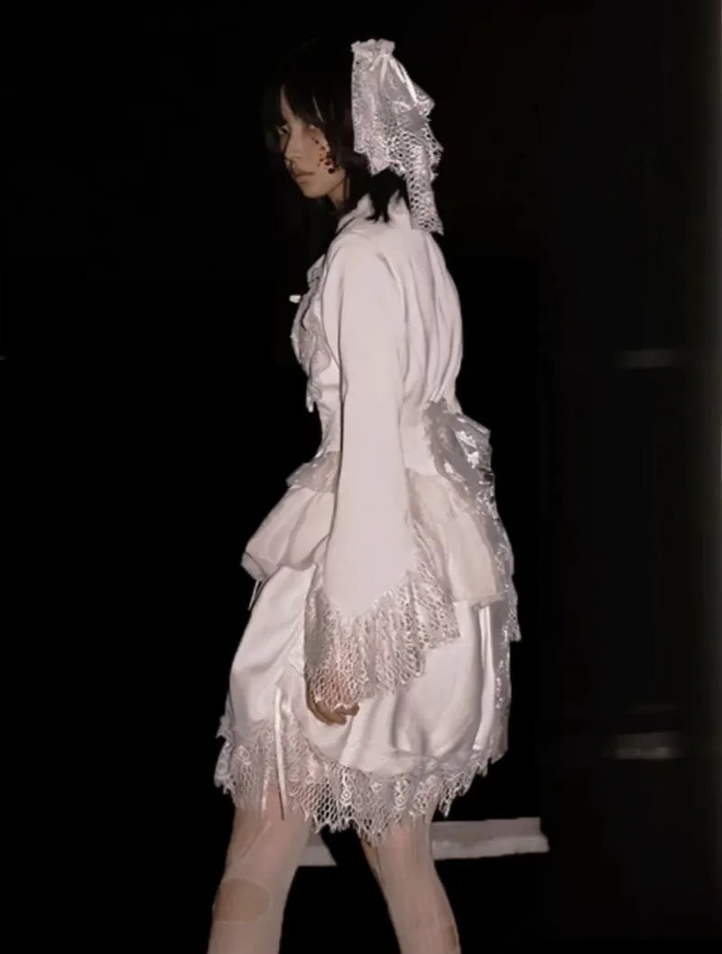 (BFM)MUSEUM~Endless Road Lucifer Gothic Dress in Black and White Color